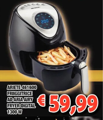 Cossuto Ariete 461600 Friiggitrice Ad Aria Airy Fryer Digital 1300 W offerta