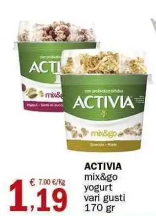 Crai Activia mix&go yogurt vari gusti 170 gr offerta