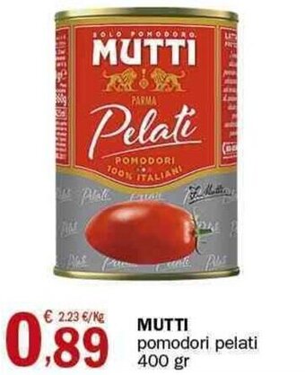 Crai Mutti pomodori pelati 400 gr offerta