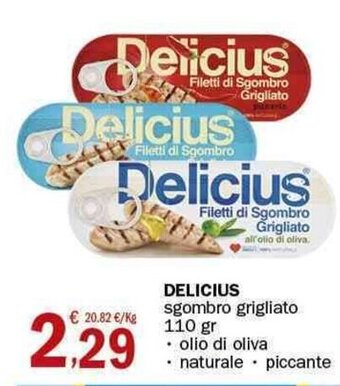 Crai Delicius sgombro grigliato 110 gr offerta
