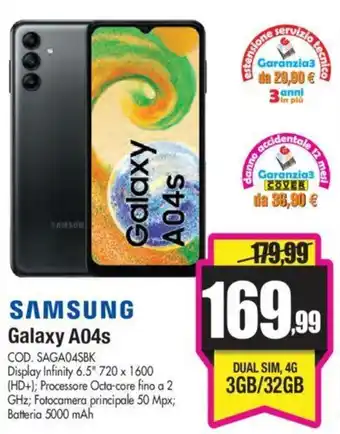 Wellcome Samsung Galaxy A04s offerta