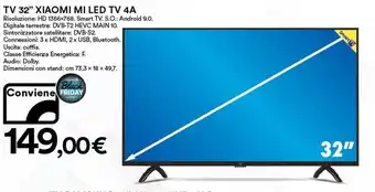 Ipercoop Xiaomi TV 32" Mi Led TV 4A offerta