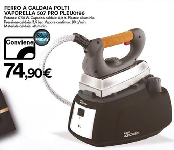 Ipercoop Polti Ferro A Caldaia Vaporella 507 Pro PLEU0196 offerta