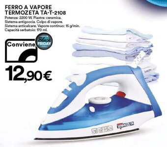 Ipercoop Termozeta Ferro a Vapore TA-T-2108 offerta