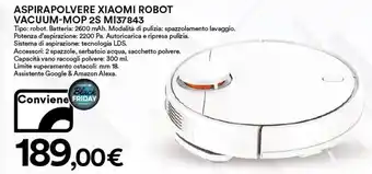 Xiaomi Aspirapolvere Robot Vacuum-Mop 2S MI37843