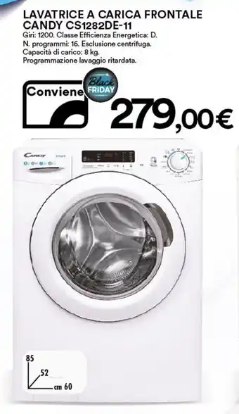 Ipercoop Candy Lavatrice a Carica Frontale CS1282DE-11 offerta