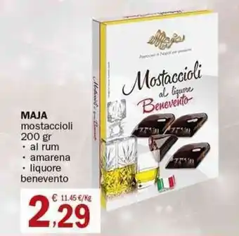 Crai Maja mostaccioli 200 gr al rum, amarena, liquore benevento offerta