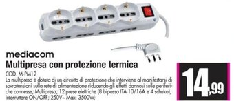 Wellcome mediacom Multipresa con protezione termica offerta