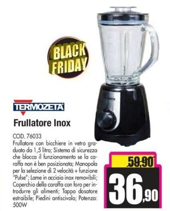 Wellcome Termozeta Frullatore Inox offerta