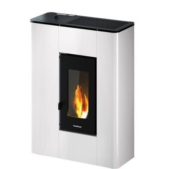 Freepoint stufa a pellet atrium 4,9 kw bianca