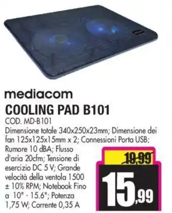 Wellcome mediacom Cooling Pad B101 offerta