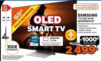 Expert Samsung TV OLED 4K 65'' QE65S95BATXZT offerta
