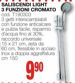 Mondo Brico Saliscendi light 3 funzioni cromato offerta