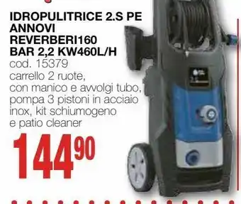 Idropulitrice 2.s pe annovi reverberi 160 bar 2,2 kw460l/h