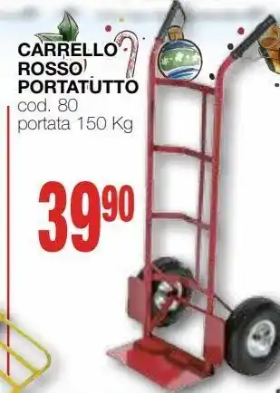 Mondo Brico Carrello rosso portatutto offerta
