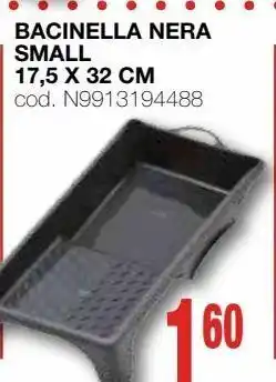 Mondo Brico Bacinella nera small 17,5 x 32 cm offerta