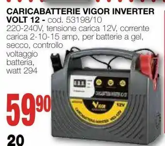Caricabatterie vigor inverter volt 12