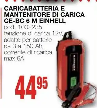 Mondo Brico Caricabatteria mantenitore di carica ce-bc 6 m einhell offerta