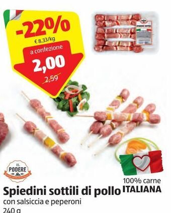 ALDI Spiedini sottili di pollo offerta