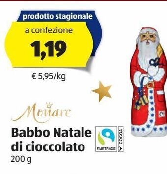 ALDI Babbo natale di cioccolato offerta