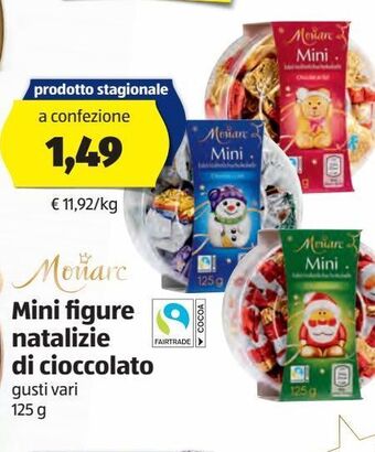 Mini figure natalizie di cioccolato