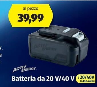 ALDI Batteria da 20 v/40 v offerta