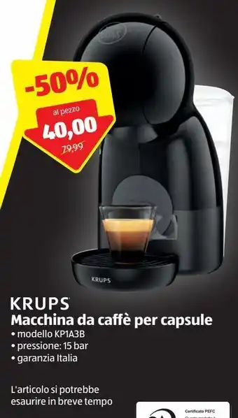 ALDI Macchina da caffe per capsule offerta