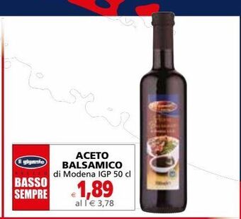 Il Gigante Aceto balsamico di modena igp 50 cl offerta