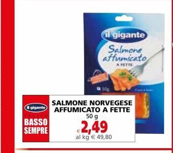 Salmone norvegese affumicato a fette 50g