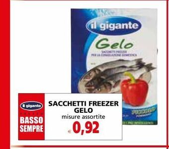 Il Gigante Sacchetti freezer gelo offerta