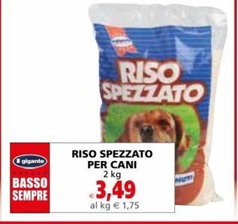 Il Gigante Riso spezzato per cani 2 kg offerta