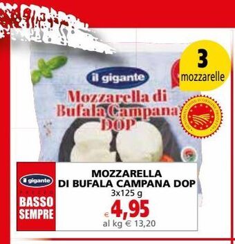 Il Gigante Mozzarella di bufala campana dop offerta