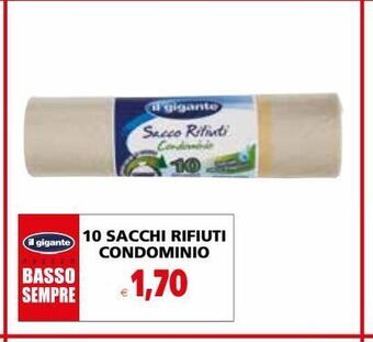 10 sacchi rifiuti condominio