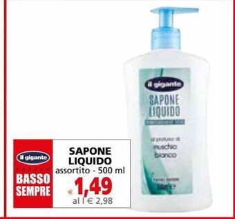 Il Gigante Sapone liquido offerta