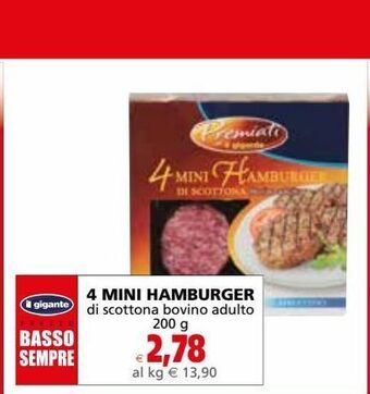 Il Gigante 4 mini hamburger offerta