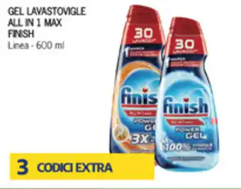 Iper Tosano Finish Gel Lavastoviglie All in 1 Max Linea 600 ml offerta
