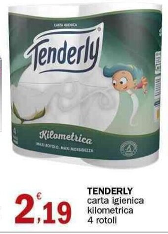 Crai Tenderly carta igienica kilometrica 4 rotoli offerta