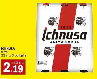 Crai Ichnusa birra 33 cl x 3 bottiglie offerta