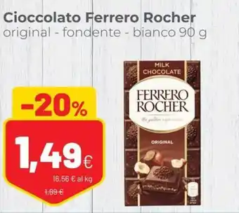 Coop Ferrero Rocher Cioccolato original - fondente - bianco 90 g offerta