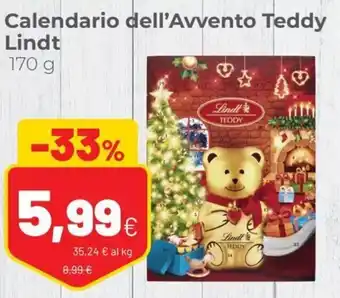 Coop Lindt Teddy Calendario dell'Avvento 170 g offerta