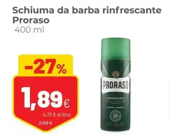 Coop Proraso Schiuma da barba rinfrescante 400 ml offerta