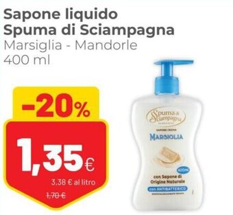 Coop Spuma di Sciampagna Sapone liquido Marsiglia - Mandorle 400 ml offerta