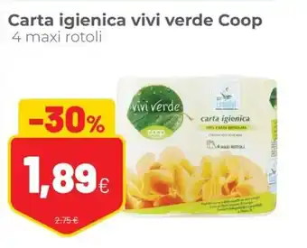 Coop Coop Vivi Verde Carta igienica 4 maxi rotoli offerta