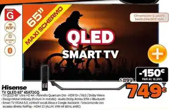 Expert Hisense TV Qled 65" 65A72GQ offerta
