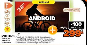 Expert Philips Smart TV Android 32PFS6906 offerta
