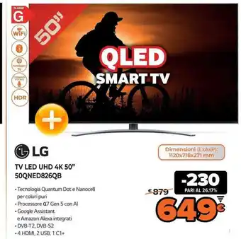 Expert LG TV Led UHD 4K 50" 50QNED826QB offerta