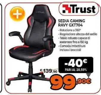 Expert Trust Sedia Gaming Ravy GXT704 offerta