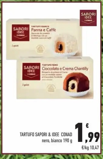 Conad City Tartufo sapori & idee conad nero, bianco 190g offerta