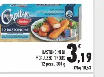 Conad City Bastoncini di merluzzo findus 12 pezzi 300g offerta