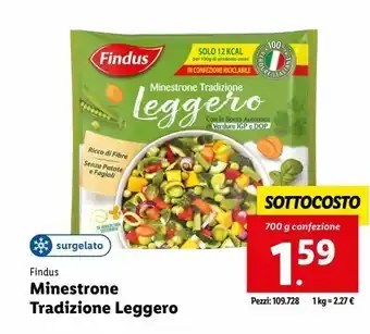 Lidl Minestrone tradizione leggero offerta